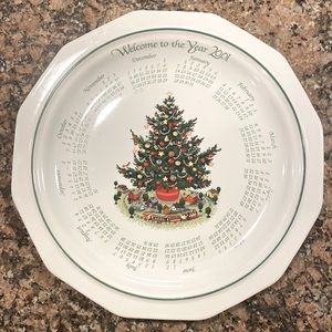 Pfaltzgraff Christmas Calendar Plate-2000